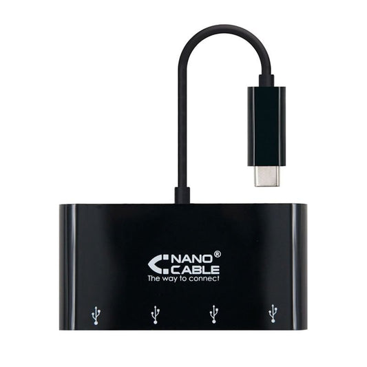 Hub USB Tipo-C Nanocable 10.16.4401-BK 
4xUSB