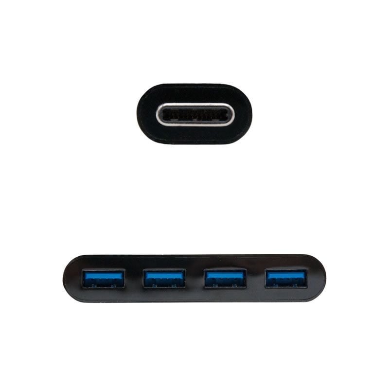 Hub USB Tipo-C Nanocable 10.16.4401-BK 
4xUSB