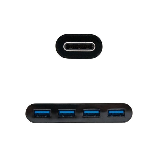 Hub USB Tipo-C Nanocable 10.16.4401-BK 
4xUSB
