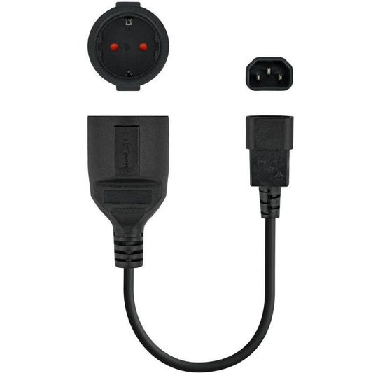 Adaptador Alimentación Nanocable 10.22.0902
C14 Macho - CEE7 Hembra
50cm
Negro