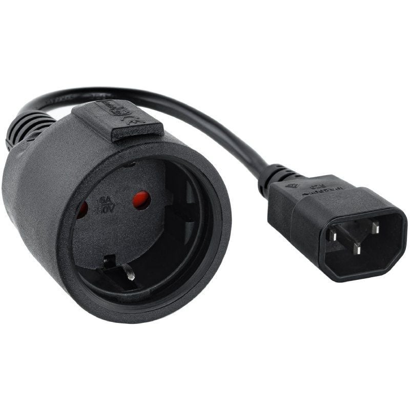 Adaptador Alimentación Nanocable 10.22.0902
C14 Macho - CEE7 Hembra
50cm
Negro