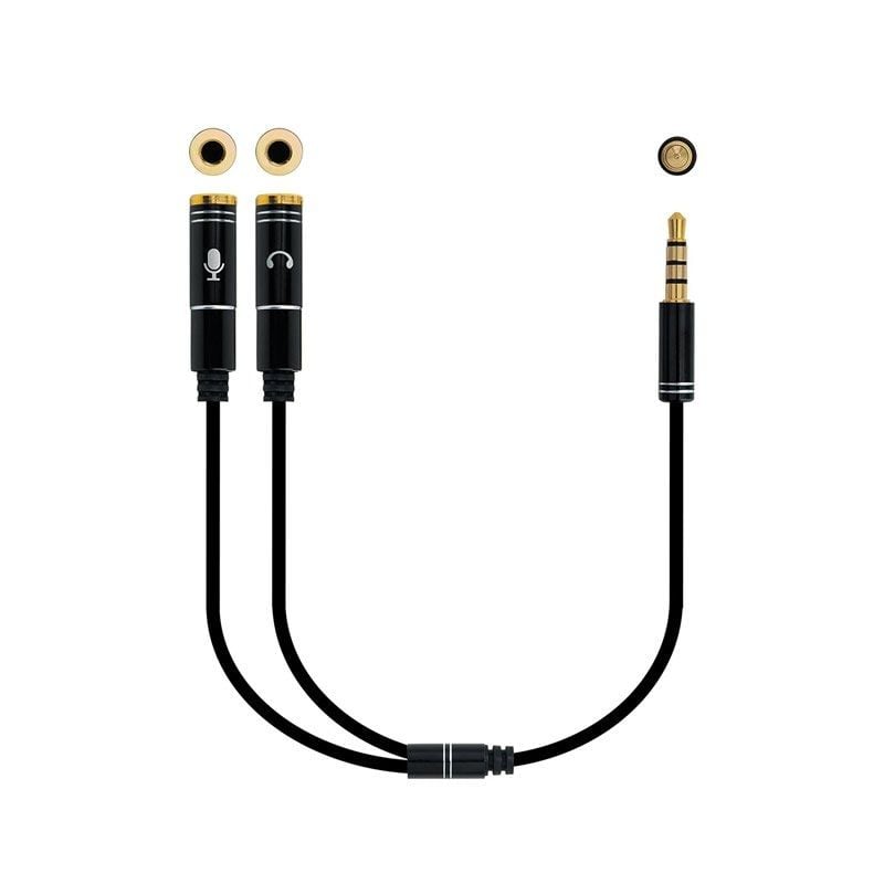 Cable Estéreo Nanocable 10.24.1202
Jack 3.5 Macho - 2x Jack 3.5 Hembra
30cm
Negro