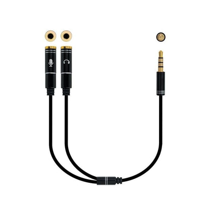 Cable Estéreo Nanocable 10.24.1202
Jack 3.5 Macho - 2x Jack 3.5 Hembra
30cm
Negro