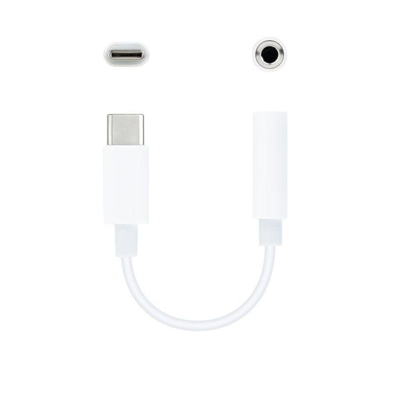 Nanocable Adaptador Audio USB-C-M a Jack-H, Blanco