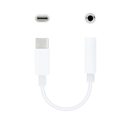 Nanocable Adaptador Audio USB-C-M a Jack-H, Blanco