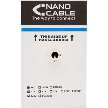 Nanocable Bobina Cable RJ45 CAT6 UTP Rigido305 Ex