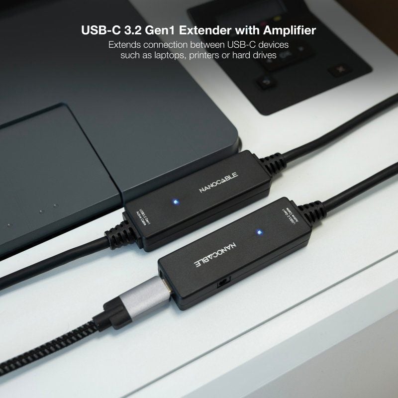 Cable Alargador USB Tipo-C 3.2 con Amplificador Nanocable 10.01.1312
USB Tipo-C Macho - USB Tipo-C Hembra
10m
Negro