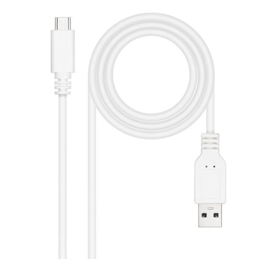 Nanocable Cable USB 2.0 3A USB-C-M/M 1M Blanco