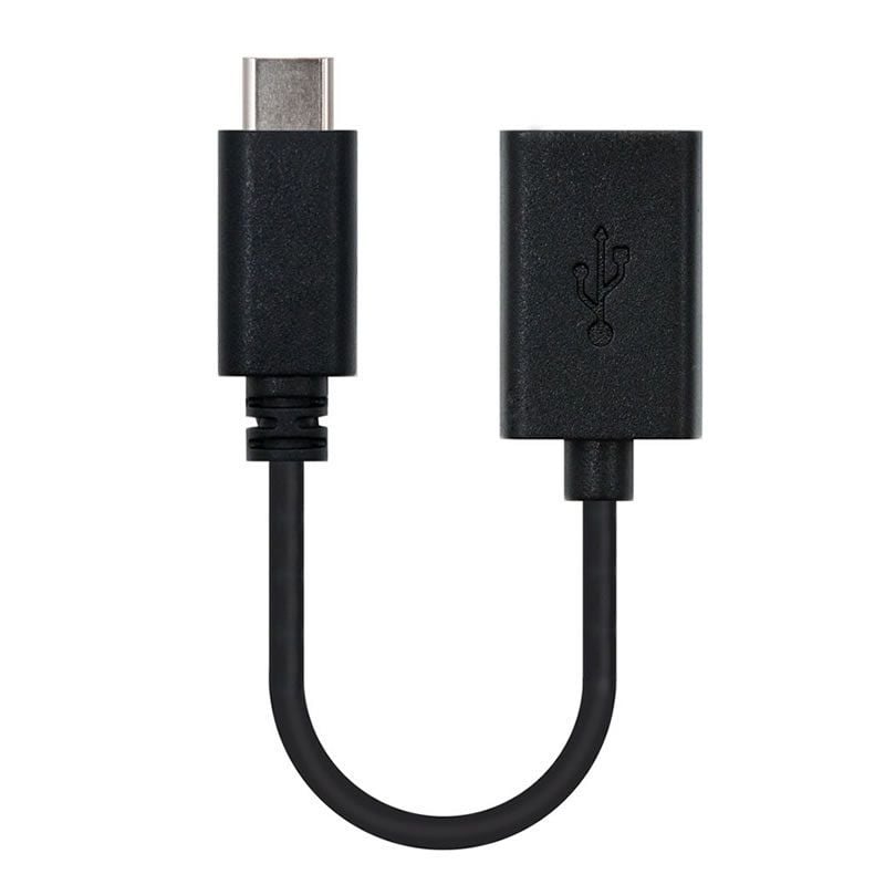 Cable USB 2.0 Tipo-C Nanocable 10.01.2400
USB Tipo-C Macho - USB Hembra
15cm
Negro