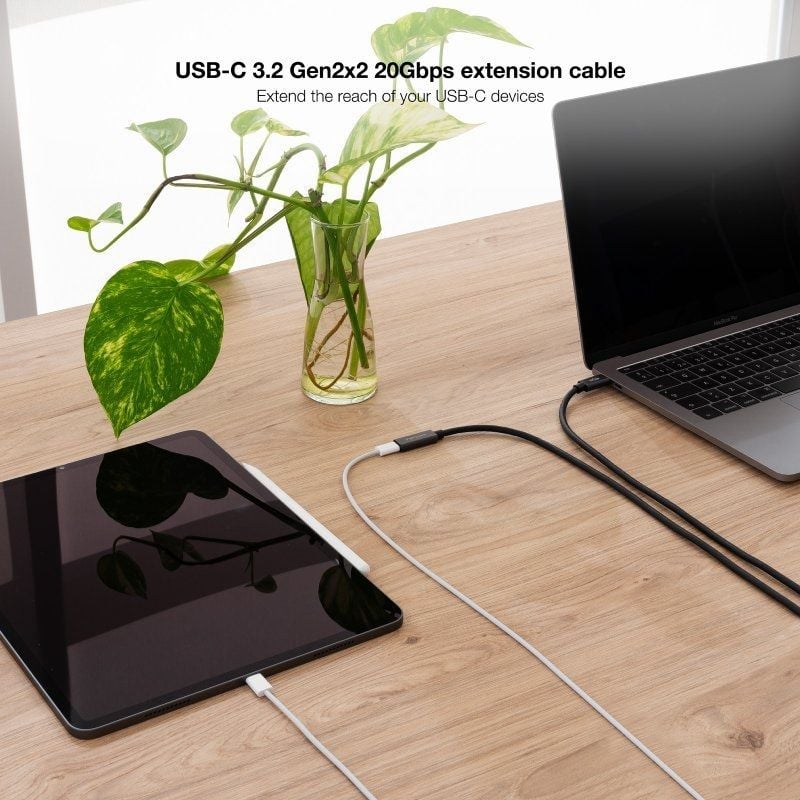Nanocable Cable USB 3.2 Gen2 USB-C M/H 1,5 M Negro