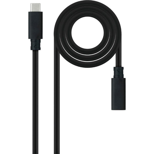 Cable Alargador USB Tipo-C 3.2 Nanocable 10.01.4501
USB Tipo-C Macho - USB Tipo-C Hembra
1m
Negro