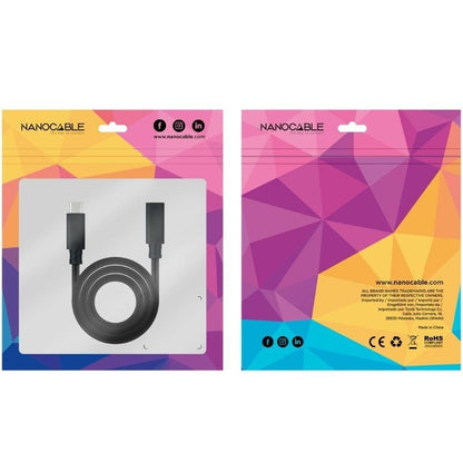 Cable Alargador USB Tipo-C 3.2 Nanocable 10.01.4501
USB Tipo-C Macho - USB Tipo-C Hembra
1m
Negro