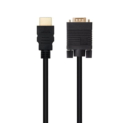 Nanocable Conversor HDMI a VGA M-M, 1.8 m Negro