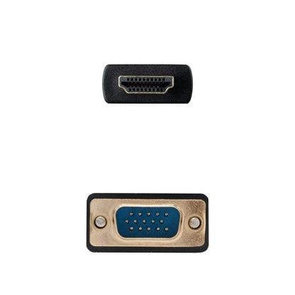 Nanocable Conversor HDMI a VGA M-M, 1.8 m Negro