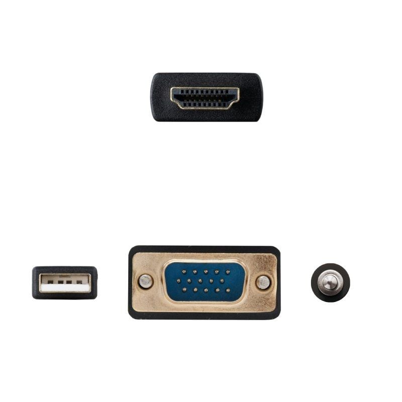 Cable Conversor Nanocable 10.15.4350
HDMI Macho - VGA Macho - Jack 3.5 Macho - USB Macho
1.8m
Negro