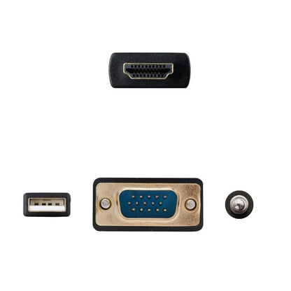 Cable Conversor Nanocable 10.15.4350
HDMI Macho - VGA Macho - Jack 3.5 Macho - USB Macho
1.8m
Negro