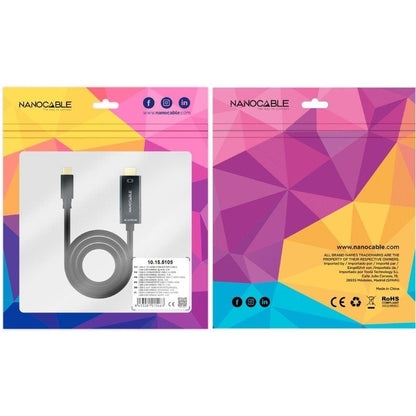 Cable Conversor Nanocable 10.15.5105
USB Tipo-C Macho - HDMI Macho
5m
Negro