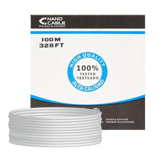 Bobina de Cable RJ45 UTP Nanocable 10.20.0302-FLEX Cat.5e
100m
Gris