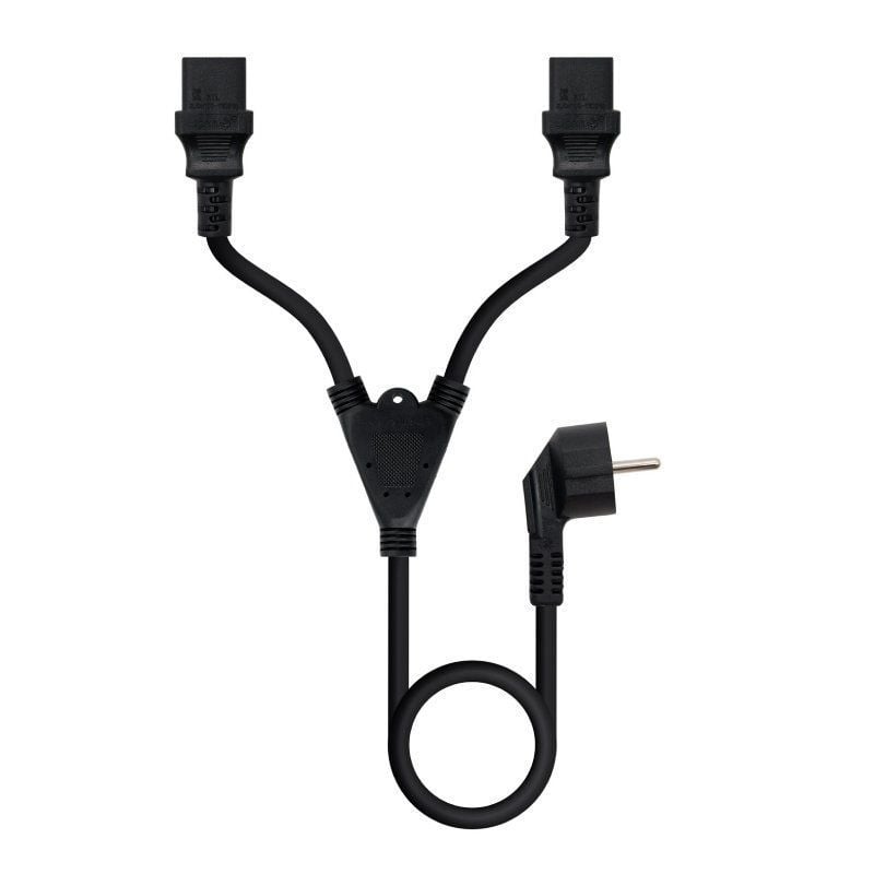 Cable Alimentación Nanocable 10.22.0100
Schuko Macho - 2 x C13 Hembra
1.8m
Negro