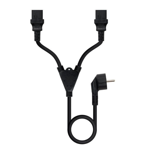 Cable Alimentación Nanocable 10.22.0100
Schuko Macho - 2 x C13 Hembra
1.8m
Negro