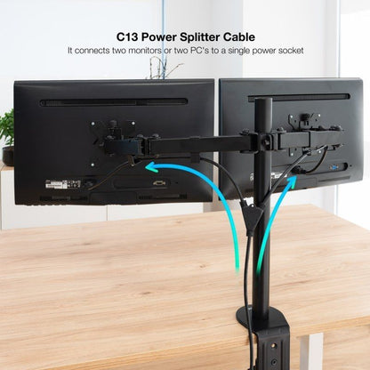 Cable Alimentación Nanocable 10.22.0100
Schuko Macho - 2 x C13 Hembra
1.8m
Negro