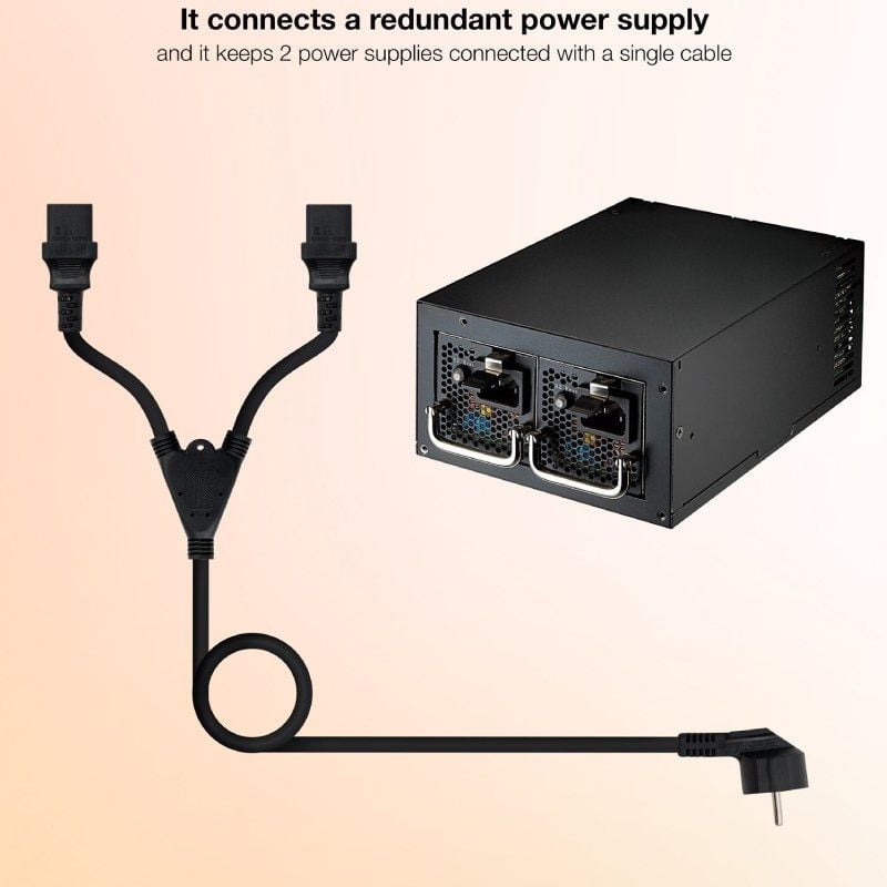 Cable Alimentación Nanocable 10.22.0100
Schuko Macho - 2 x C13 Hembra
1.8m
Negro