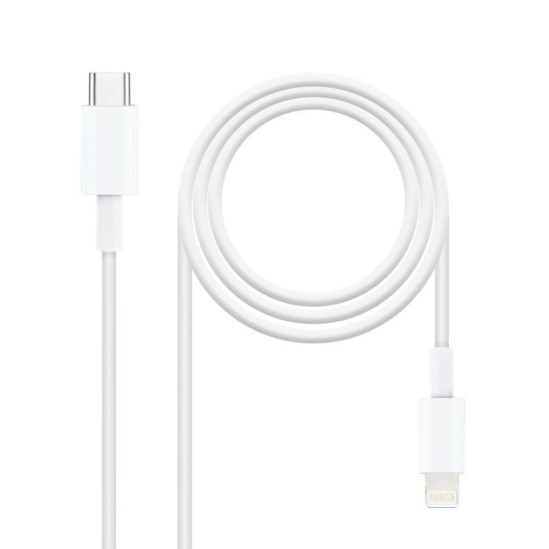 Cable USB 2.0 Tipo-C Lightning Nanocable 10.10.0602
USB Tipo-C Macho - Lightning Macho
2m
Blanco