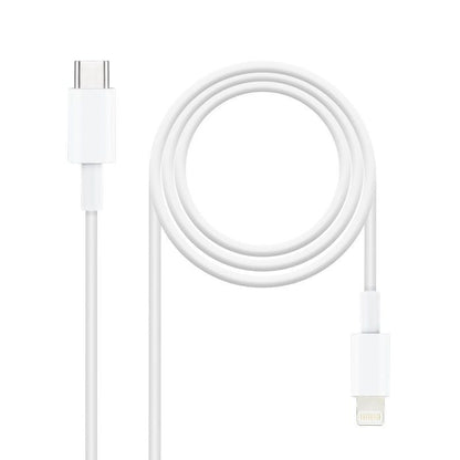 Cable USB 2.0 Tipo-C Lightning Nanocable 10.10.0602
USB Tipo-C Macho - Lightning Macho
2m
Blanco