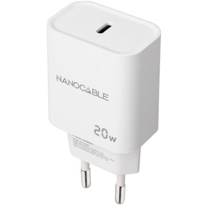 Nanocable Cargador pared USB-C PD 20W Blanco