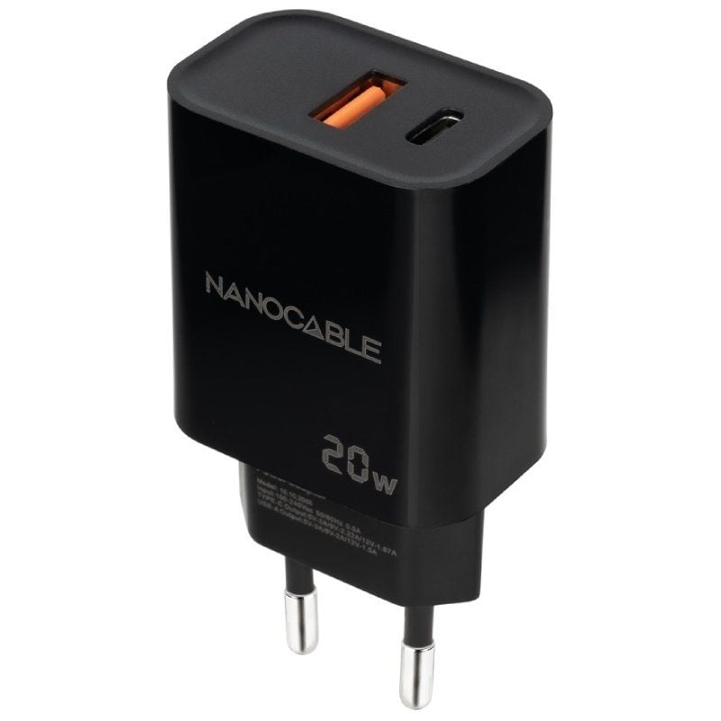 Cargador de Pared Nanocable 10.10.2008
1xUSB
1xUSB Tipo-C
20W
Negro
