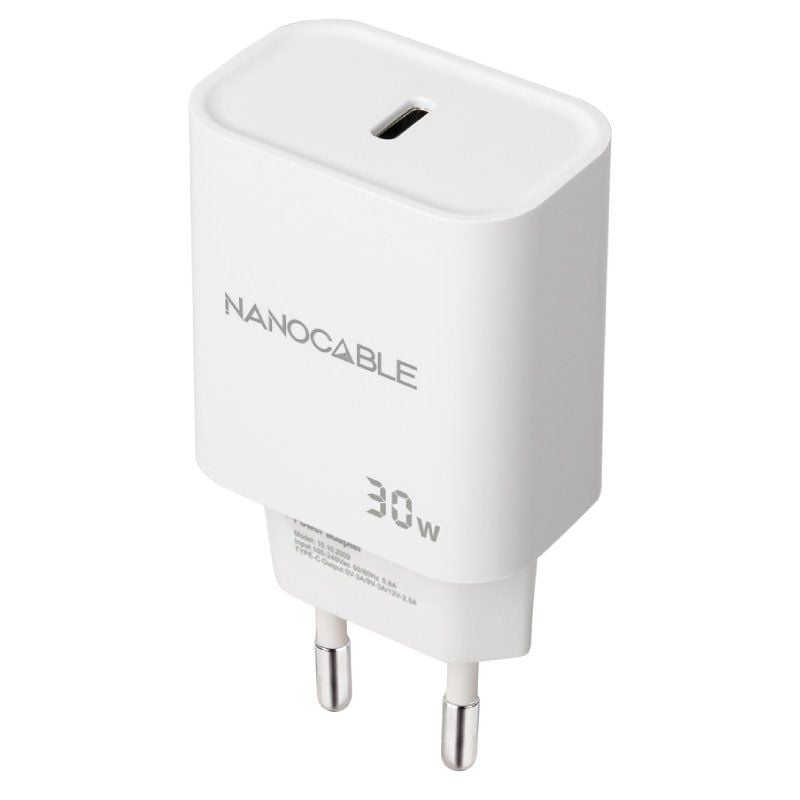 Cargador de Pared Nanocable 10.10.2009
1xUSB Tipo-C
30W
Blanco
