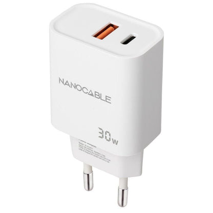 Cargador de Pared Nanocable 10.10.2011
1xUSB
1xUSB Tipo-C
30W
Blanco