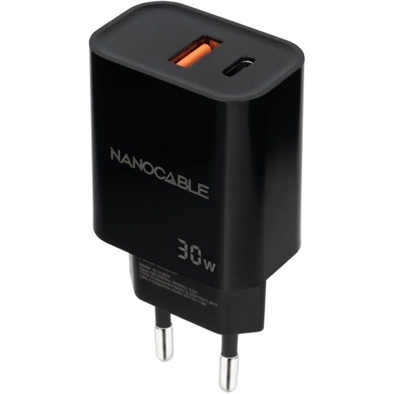 Cargador de Pared Nanocable 10.10.2012
1xUSB
1xUSB Tipo-C
30W
Negro