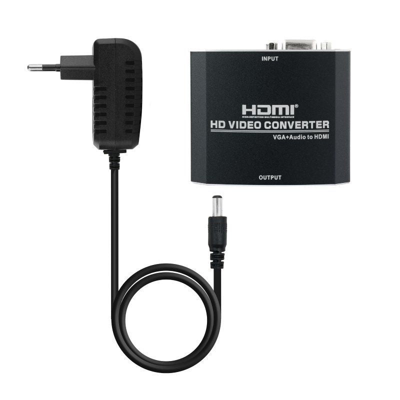 Conversor Nanocable 10.16.2101-BK
HDMI Hembra - VGA Hembra
Jack 3.5 Hembra
15cm
Negro