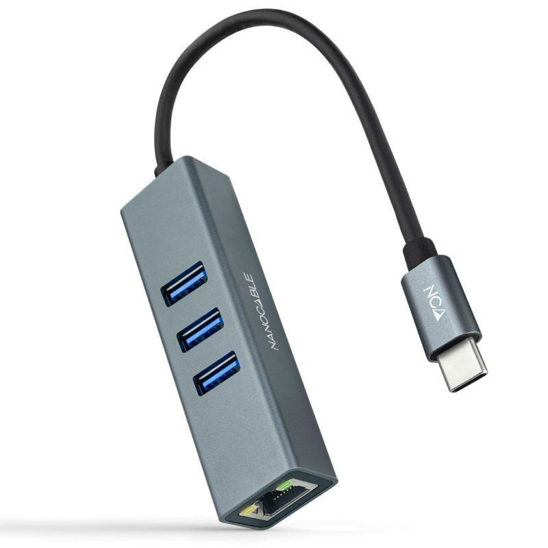Nanocable Conversor USB-C Ethernet +3xUSB 3.0