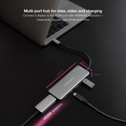 Nanocable Hub USB-C 2xUSB-A+2xUSB-C+HDMI+USB-C PD