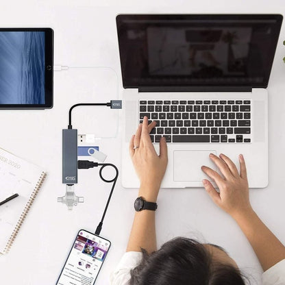 Nanocable Hub USB 3.0 4 x USB 3.0 10cm. Gris