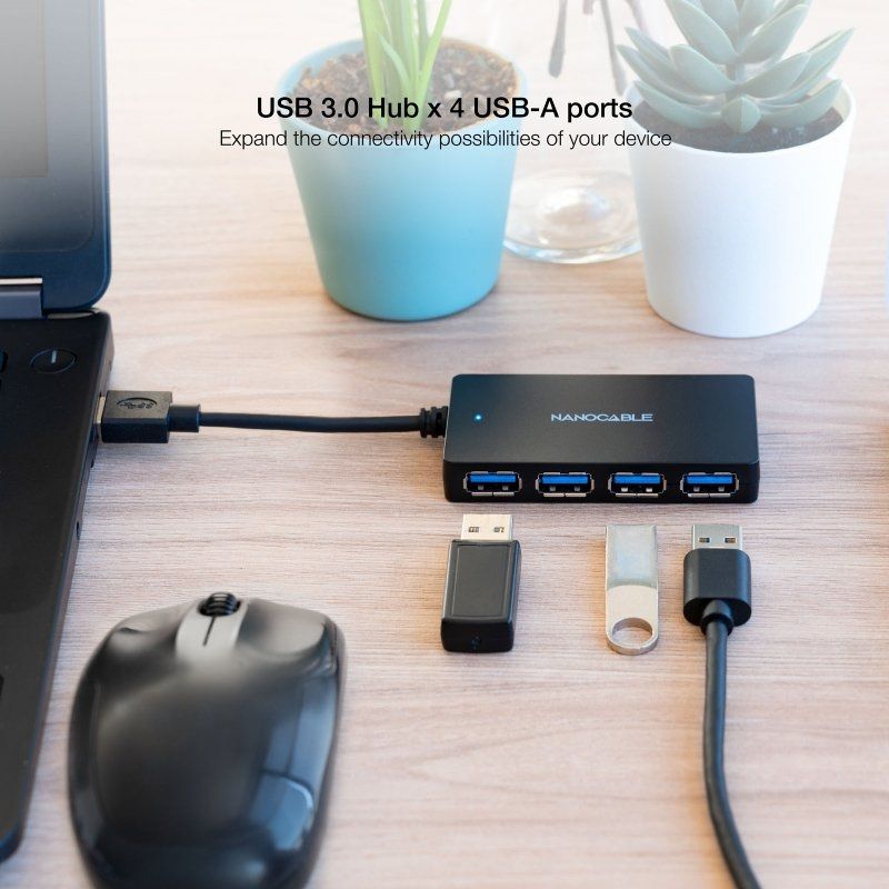 Nanocable Hub USB 3.0 con 4 Puertos de USB 3.0