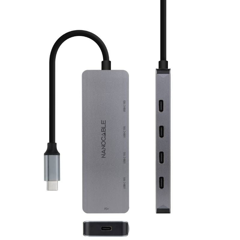 Hub USB Tipo-C Nanocable 10.16.4505
4xUSB Tipo-C
1xUSB Tipo-C DP
Gris
