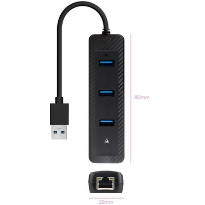 Hub USB 3.0 Nanocable 10.16.4604
3xUSB
1xRJ45
Negro