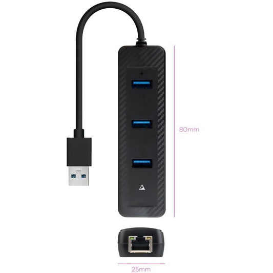 Hub USB 3.0 Nanocable 10.16.4604
3xUSB
1xRJ45
Negro