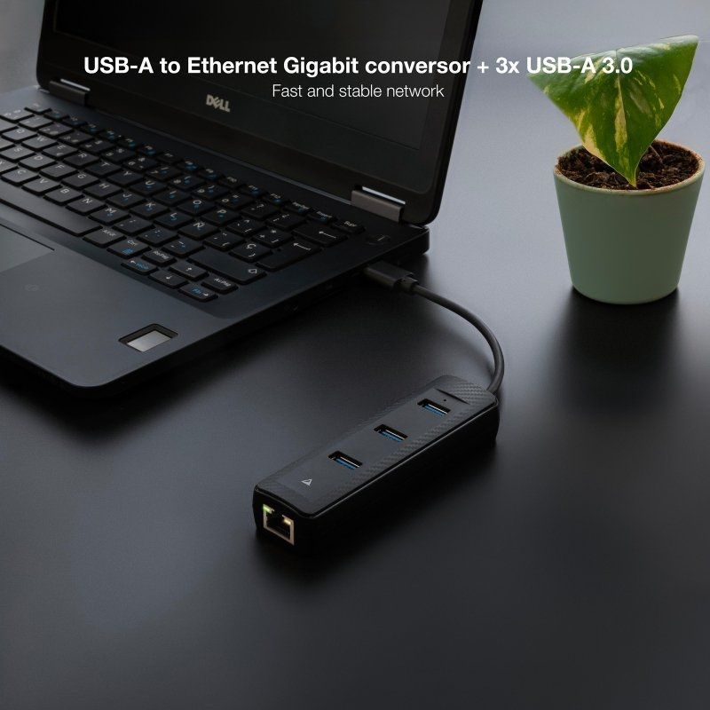Hub USB 3.0 Nanocable 10.16.4604
3xUSB
1xRJ45
Negro