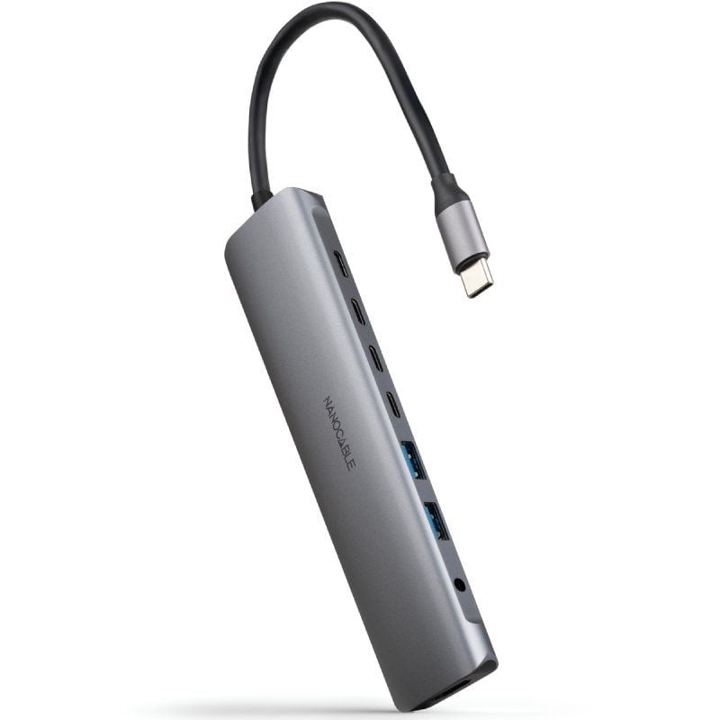 Docking Tipo-C Nanocable 10.16.4608
2xUSB
3xUSB Tipo-C
1xHDMI 4K
1xJack 3.5
1xUSB Tipo-C PD
Gris