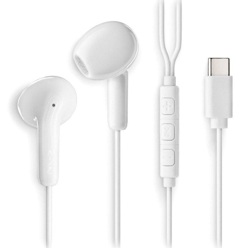 Auriculares Intrauditivos NGS Cross Glide
con Micrófono
USB Tipo-C
Blancos