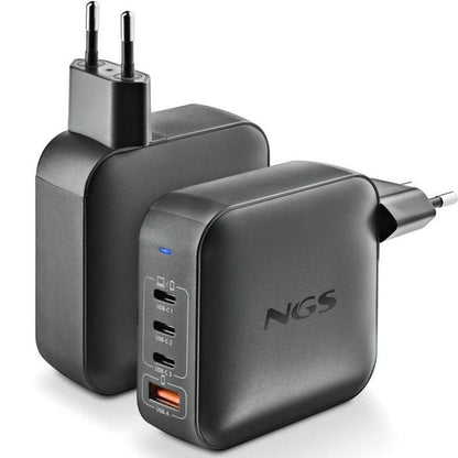 NGS CARGADOR ULTRARAPIDO165W 4 PUERTOS 3USB-C 1 US