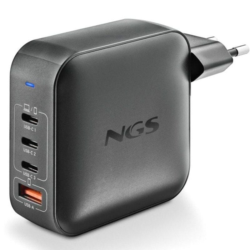 NGS CARGADOR ULTRARAPIDO165W 4 PUERTOS 3USB-C 1 US