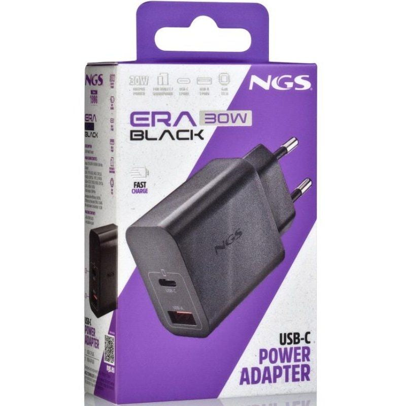 Cargador de Pared GaN NGS Era 30W
1xUSB Tipo-C
1xUSB
30W