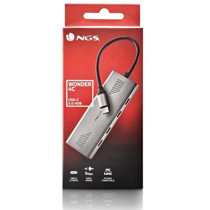 Hub USB Tipo-C NGS Wonder4-C
4xUSB Tipo-C