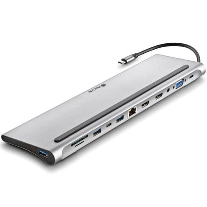 Docking USB Tipo-C NGS WonderDock12
3xUSB
2xHDMI 4K
1xVGA
1xRJ45
1xLector de Tarjetas
1xJack 3.5
1xUSB Tipo-C PD
Gris