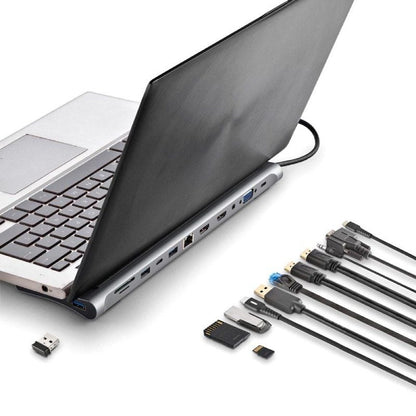 Docking USB Tipo-C NGS WonderDock12
3xUSB
2xHDMI 4K
1xVGA
1xRJ45
1xLector de Tarjetas
1xJack 3.5
1xUSB Tipo-C PD
Gris